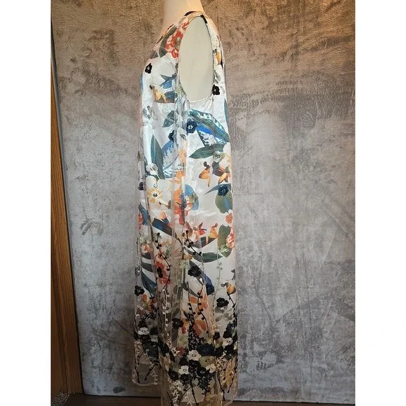 Catherines Floral Embroidered Mesh Maxi Dress 0X 14 16W - Picture 2 of 9
